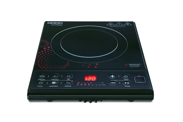 USHA IC 3616 Induction Cooktop  (Black, Push Button) - 1600W, BLACK, 1 year on product by brand